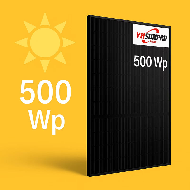 XL Solarmodul SunPro 500Wp SunPro 500Wp Bifaziale Solarmodul FULL BLACK Glas/Glas