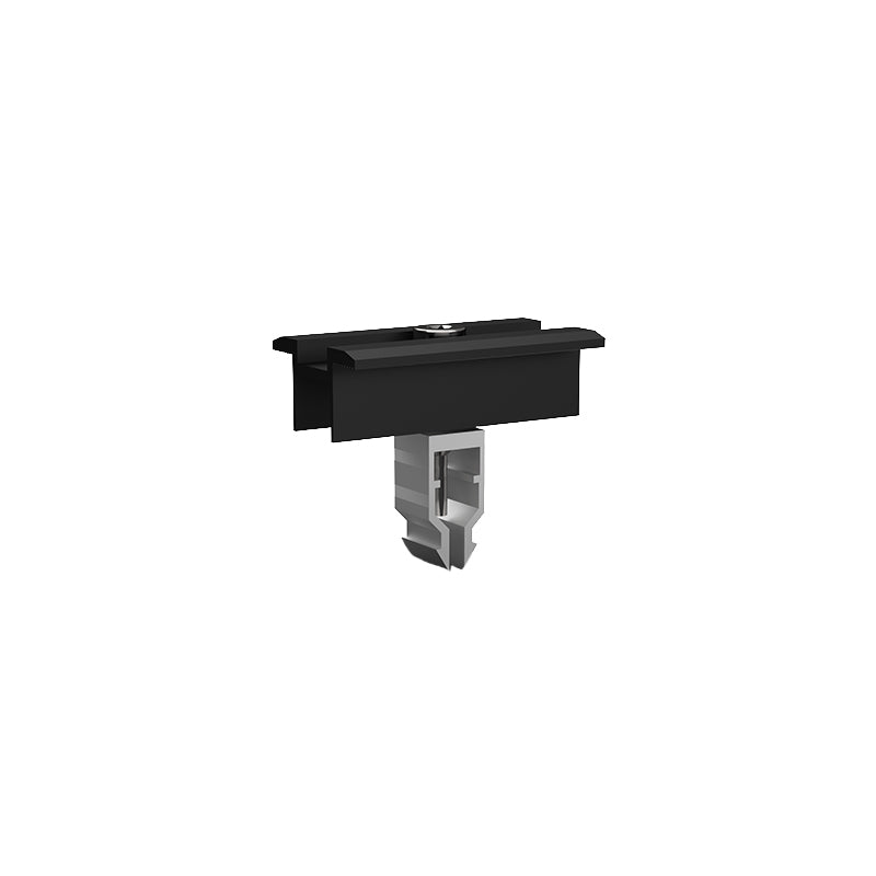 Mittelklemme schwarz Klick System für Photovoltaik Montageschienen