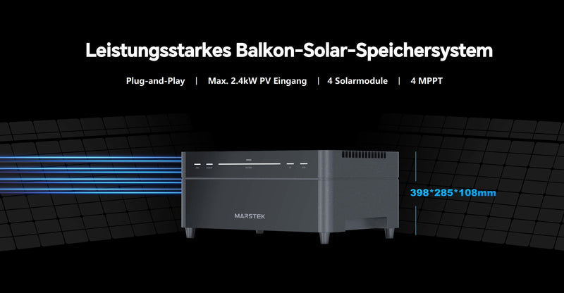 VENUS A MARSTEK VENUS-A ALL-IN-ONE BALKONKRAFTWERK MIT SPEICHER DIE NEUE GENERATION BALKONKRAFTWERK INTELLIGENT LEISTUNGSSTARK ERWEITERBAR LiFePO4