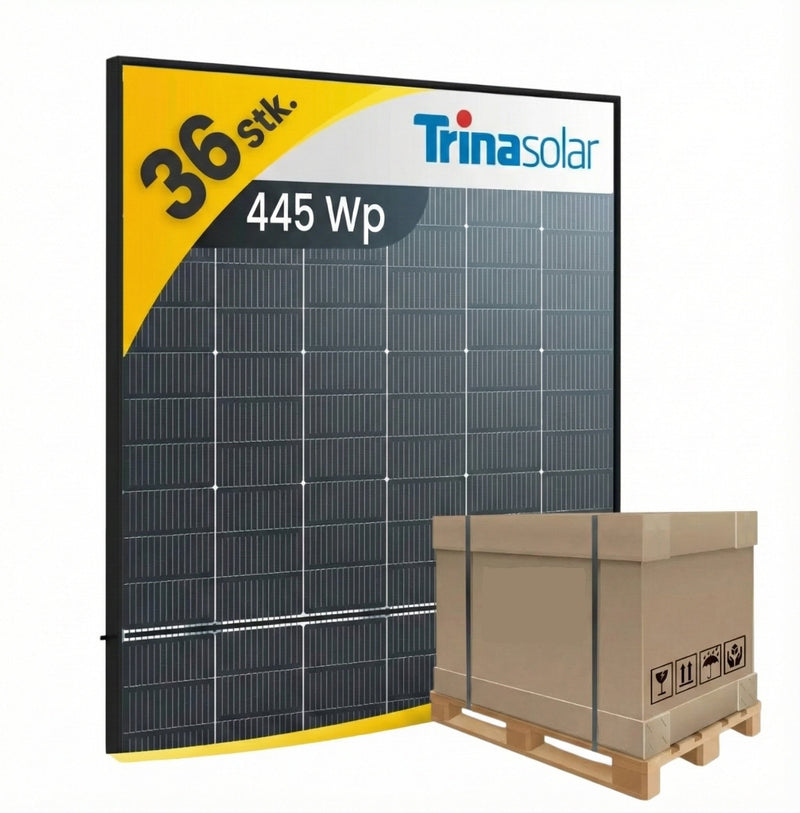 Trina Solar Vertex S+ 445 Watt RC.27 Glas-Glas Bifacial Black Solarmodul