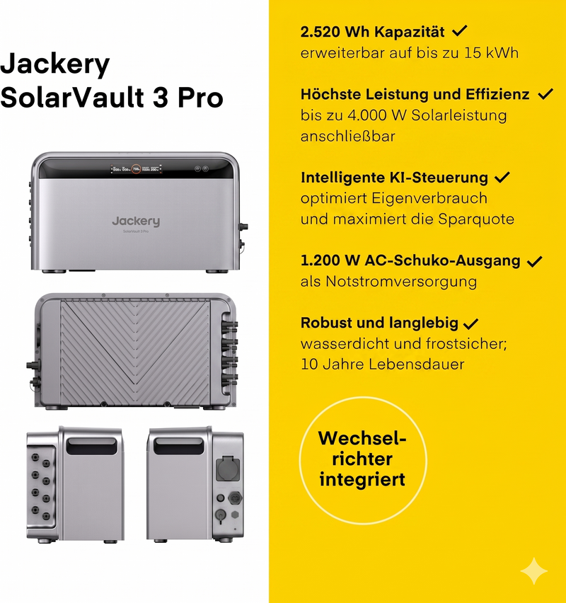 Jackery SolarVault 3 Pro 2,52 kWh